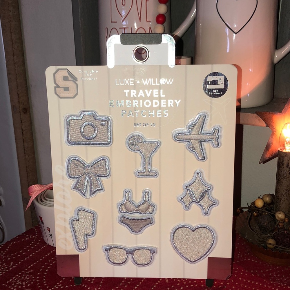 Luxe & Willow Travel Embroidery Patches Set of 10